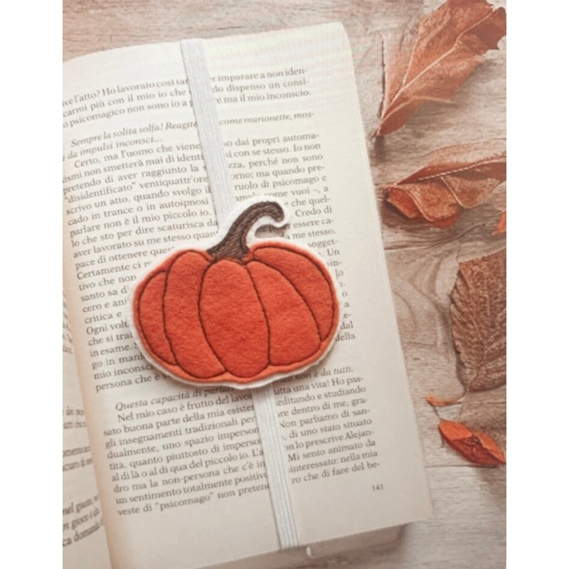 Segnalibro ad elastico zucca autunnale