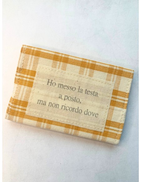 Portacarte - HO MESSO LA TESTA A POSTO MA NON RICORDO DOVE - giallo