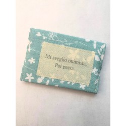 Portacarte - MI SVEGLIO OTTIMISTA, POI PASSA - azzurro