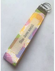 Portachiavi artigianale "Stai dove sorridi" - Esclusivo...