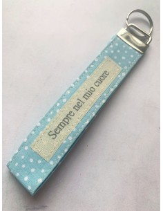 Portachiavi artigianale "sempre nel mio cuore" -...