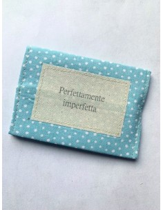 Portacarte - PERFETTAMENTE IMPERFETTA azzurro