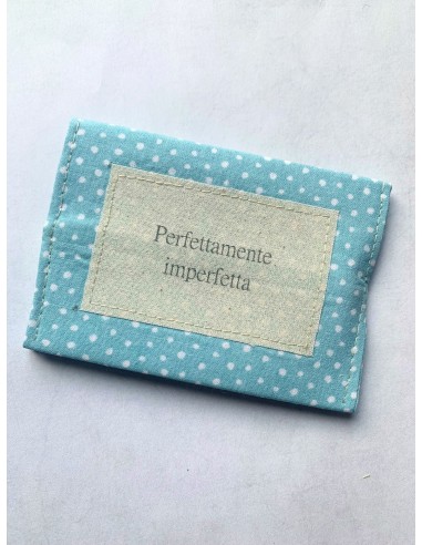Portacarte - PERFETTAMENTE IMPERFETTA azzurro
