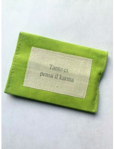Portacarte - TANTO CI PENSA IL KARMA - verde
