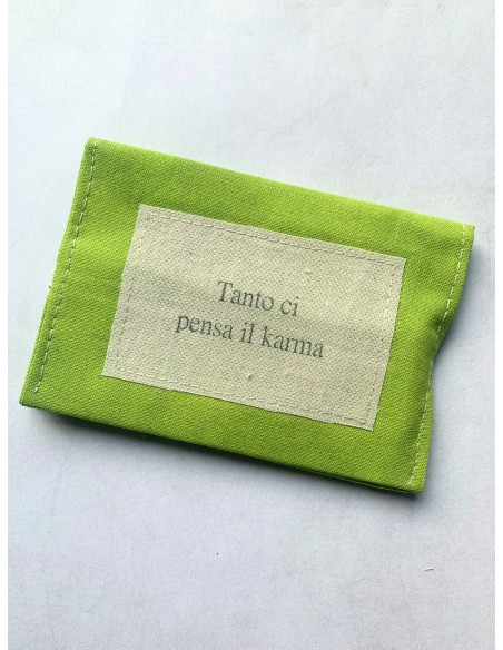 Portacarte - TANTO CI PENSA IL KARMA - verde