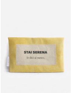 Pochette artigianale - STAI SERENA lo dici al meteo - Gialla