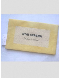 Pochette artigianale - STAI SERENA lo dici al meteo - Gialla 2