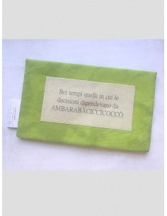 Pochette artigianale - ambarabàciccìcoccò - verde 2