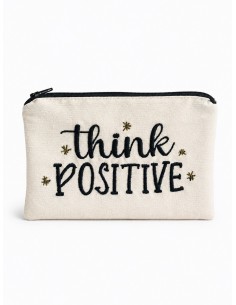 Pochette ricamata THINK POSITIVE