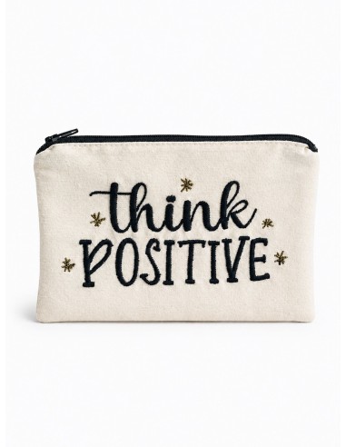 Pochette ricamata THINK POSITIVE