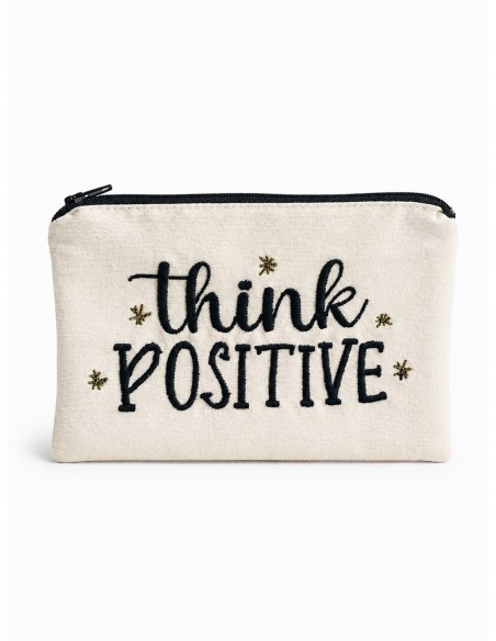 Pochette ricamata THINK POSITIVE