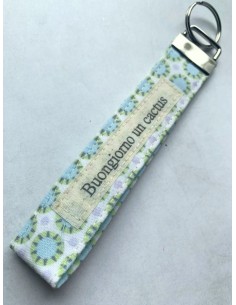 Portachiavi artigianale "Buongiorno un cactus" -...