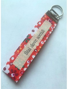 Portachiavi artigianale "Stai dove sorridi" - Esclusivo...