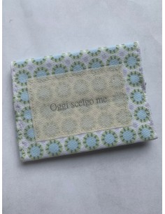 Portacarte - OGGI SCELGO ME azzurro e verde