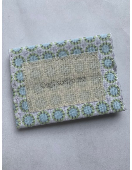 Portacarte - OGGI SCELGO ME azzurro e verde